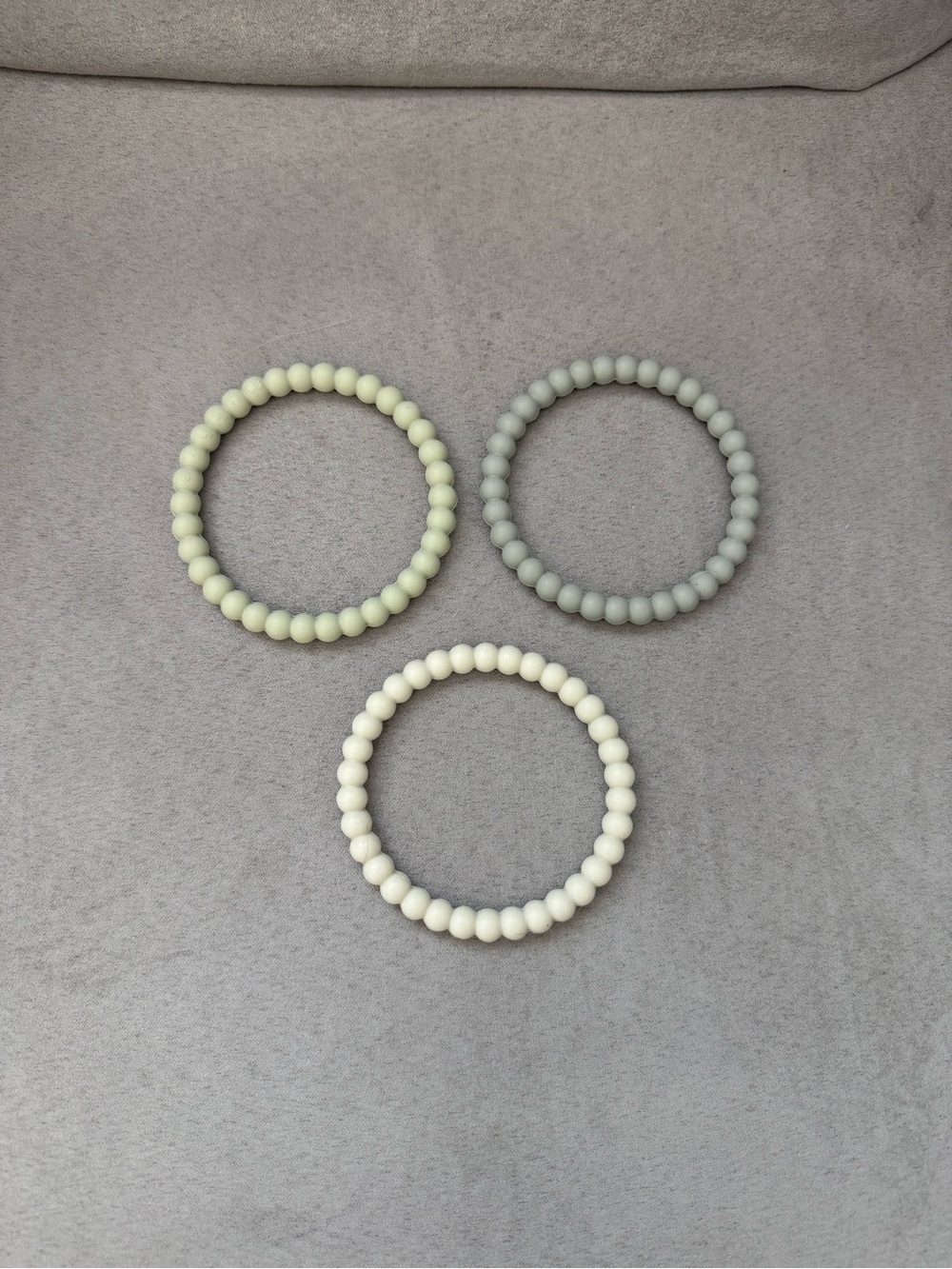 Mushie Pear Teether Bracelet 3 Pack